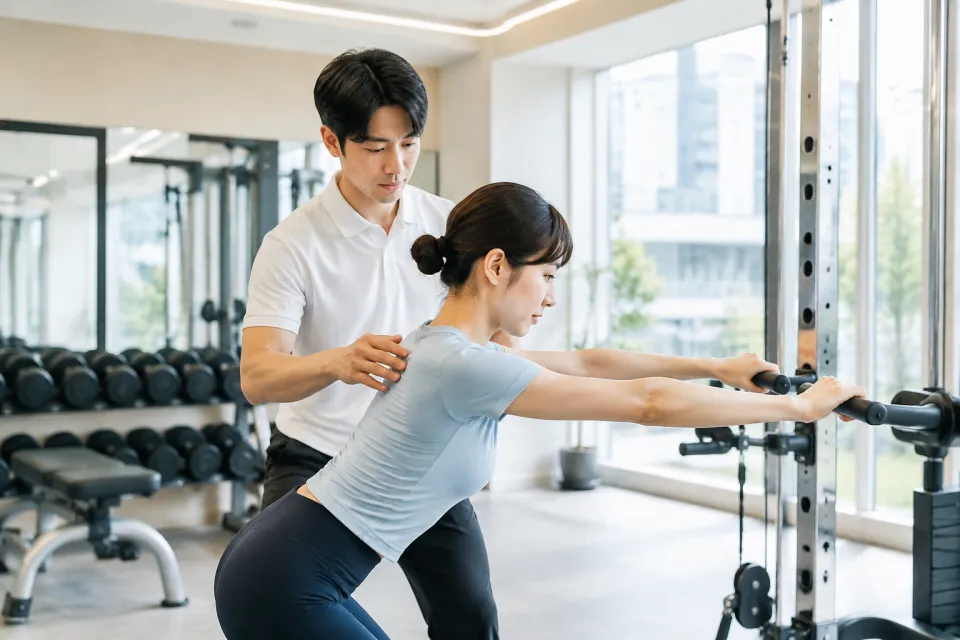 퍼스널 트레이닝 온라인 성장 시스템 적용 장면