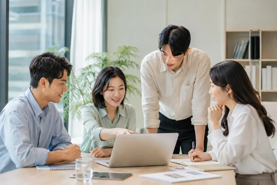 기업 전문 서비스 온라인 성장 시스템 적용 장면